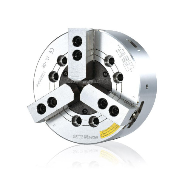 NL 3 jaw long stroke through hole power chuck (adapter excluded)