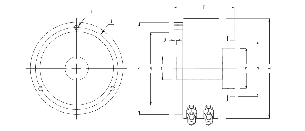 Air Hydraulic Power Rotary Power Chuck 2