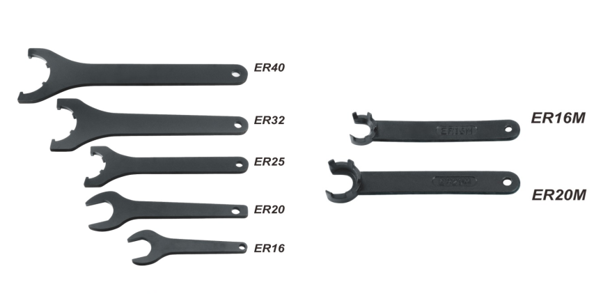 Wrench for clamping nut accessories of milling collet chuck 0