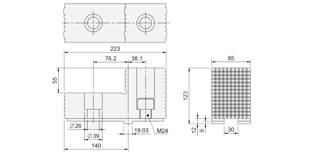 Hard jaw for hydraulic power chuck 0
