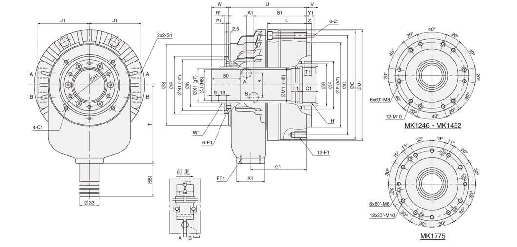 MK Super high speed through-hole compact rotary hydraulic cylinder 0