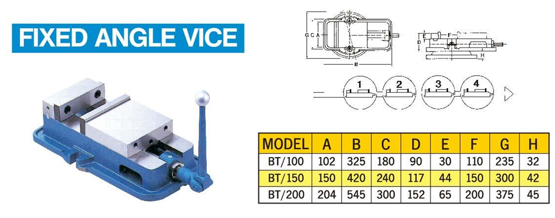 BT PRECISION FIXED ANGLE LOCK VISE 0