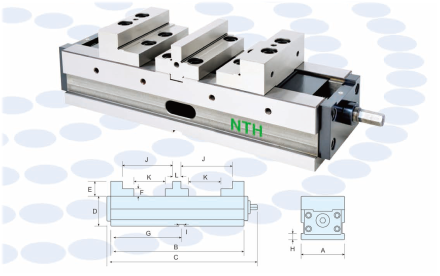 SUPER PRECISION MECHANICAL VICE WITH DOUBLE JAWS 1