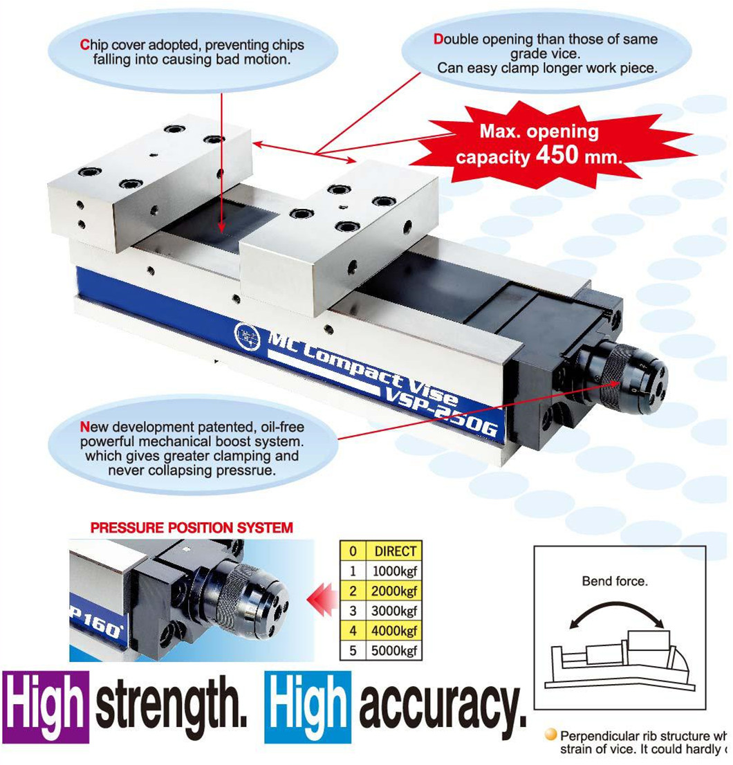 VSP-G Super width fixed pressure powerful precision vise 0