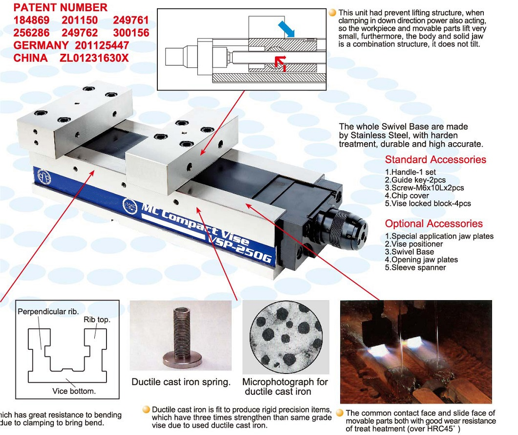 VSP-G Super width fixed pressure powerful precision vise 2